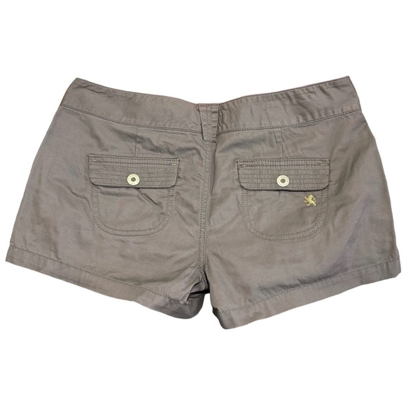 Express Y2K Low Rise Green Khaki Short Shorts Size 2 100% Cotton - Picture 3 of 7